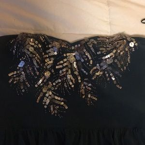 Cyan semi-formal dress Rebecca Taylor, sequin top